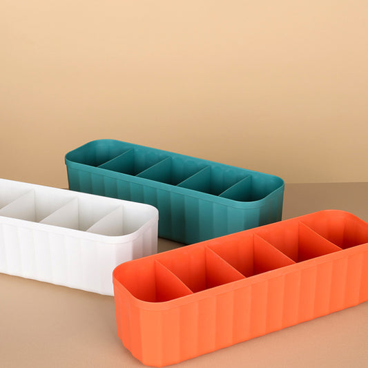 4-Compartment Multi-Function Storage Tray – Desktop Organizer & Divided Vanity Box for Stationary, Jewelry, and Cosmetics