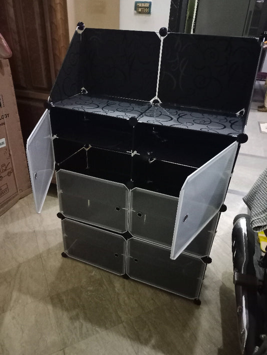 Obsidian Series 4-5 Tier Slim Black Shoe Organizer