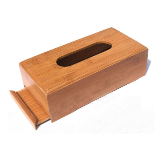 Tissue Box Wood Normal – Elegant Bamboo Desktop Napkin Holder