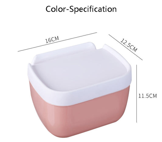 Seamless Toilet Tissue Box – Waterproof Wall-Mounted Holder & Phone Stand