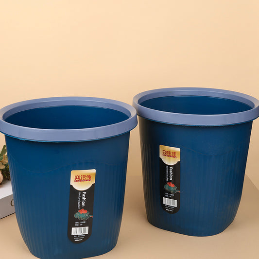 Modern Pressure Ring Trash Can – Slim Waste Bin with Bag-Lock Feature for Bathroom, Office, and Kitchen