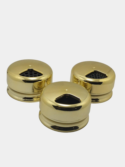 Luxury Glass Spice Shaker, Gold Plated Lid