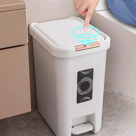 Square Trash Box, Pedal Type Dustbin 8L, 10L, 15L