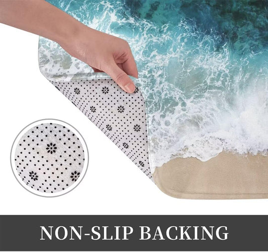 Coastal Escape 3D Visual "Oasis-Dry" Beach Mat