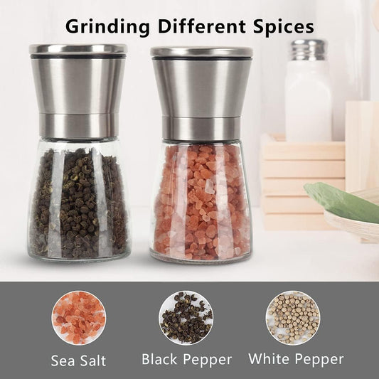 Manual Salt and Pepper Grinder Glass 180 ML (SINGLE PIECE)