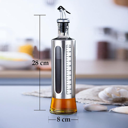 Oil Bottle Cruet Window 500ML with Marking