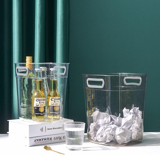 Acrylic Waste Paper Basket – Elegant Square Trash Can