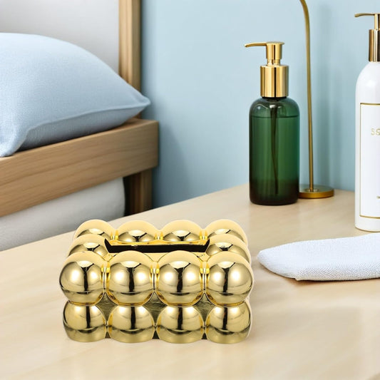 Bubble Tissue Box - Gold