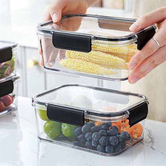Premium Acrylic Food Storage Box – 3 Piece Airtight Set