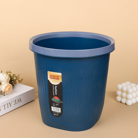 Modern Pressure Ring Trash Can – Slim Waste Bin with Bag-Lock Feature for Bathroom, Office, and Kitchen