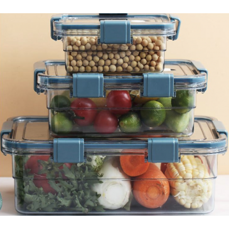 Fridge Box Set Acrylic 3 PCS – Premium Airtight Food Storage & Organization System