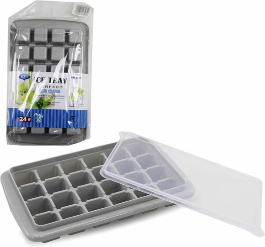 Ice Tray with Protective Lid – 18 & 24 Cube Options
