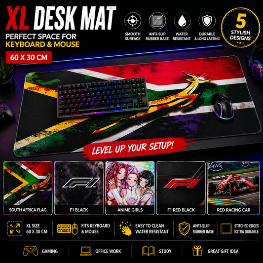 Keyboard and Mouse Pad - Desktop Pad - (30 x 60 cm)
