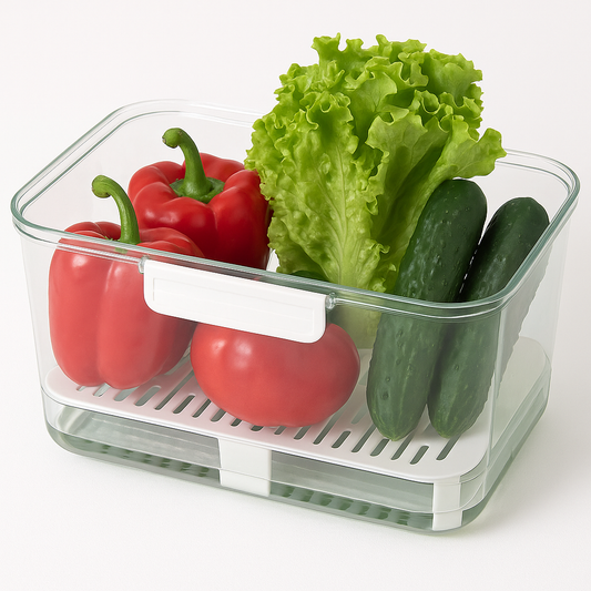 Acrylic Fridge Box – Premium High-Clarity Storage with Integrated Drain Tray