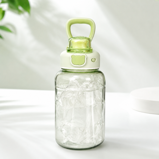 Sports Pot Bellied Bottle with Flip Cap - Plastic
