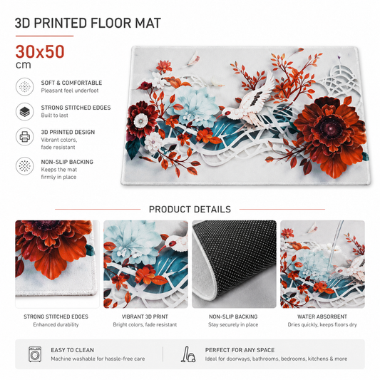 Super-Absorbent Floor Mat - 30 × 50 cm