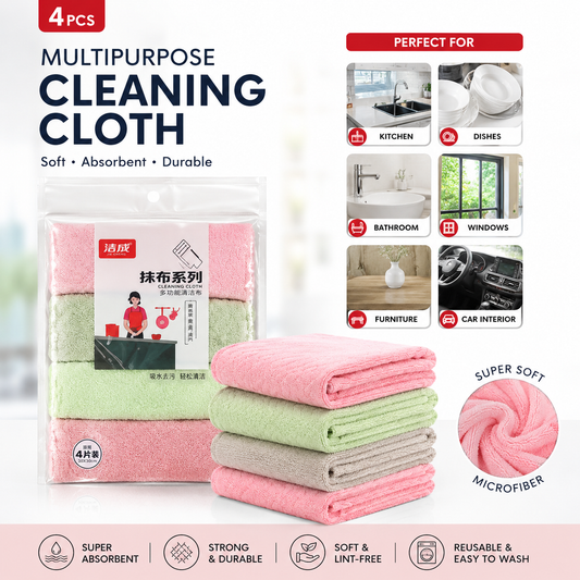 4 Pieces Multi-Purpose Cleaning Cloth Set