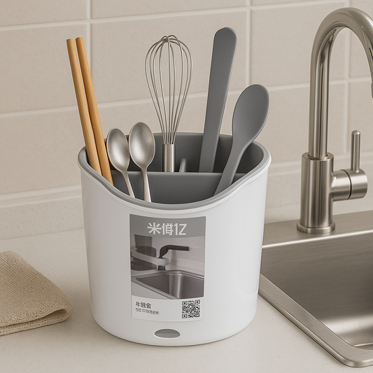 Spoon Rack Grey – Multi-Compartment Home Organizer