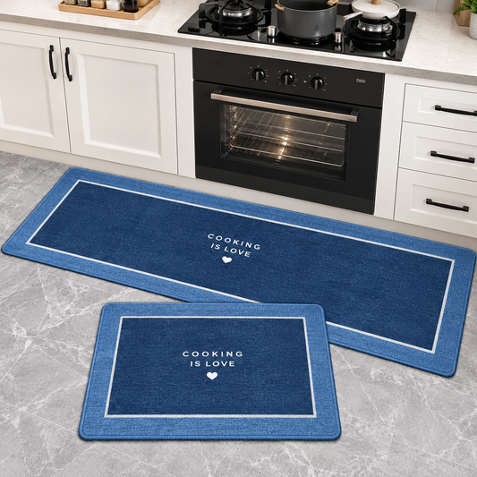 2 Piece Kitchen Mat & Runner Set