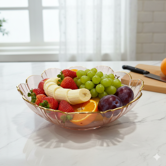 Fruit Basket – Elegant Diamond Pattern Serving Bowl