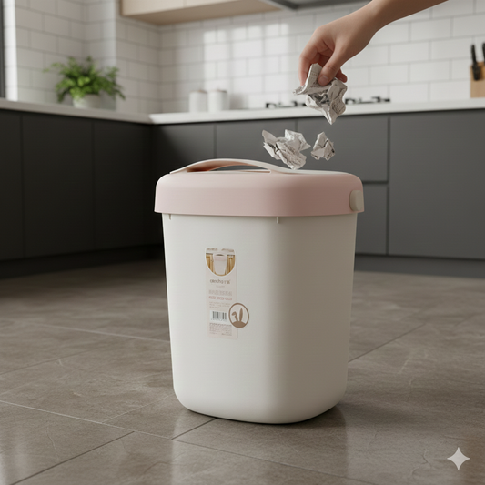 Hangbin Off-White – Premium Modern Dustbin for Versatile Home Use