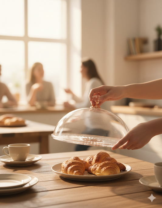 Artisan Copper-Tone Pedestal Cake Stand & Display Dish