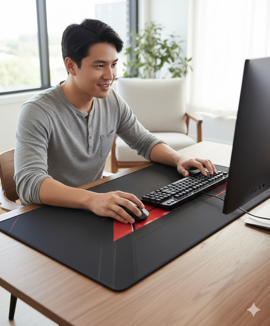 Keyboard and Mouse Pad - Desk Pad (Large (30x80 cm)