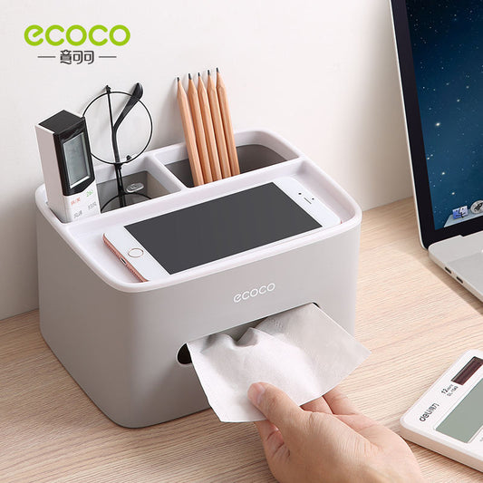 ECOCO Desktop Tissue Box - Grey
