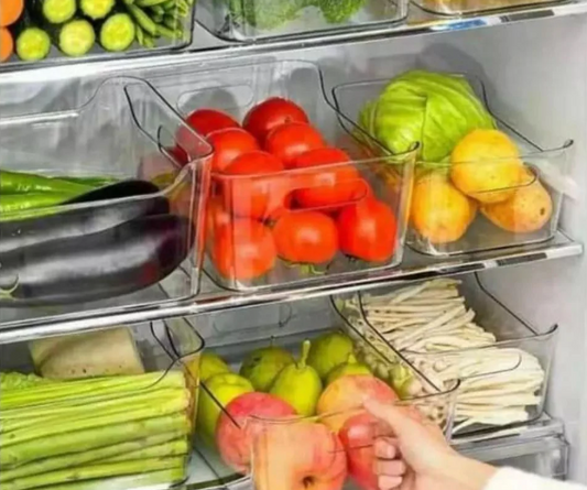 Premium Flat Fridge Storage & Organization Basket