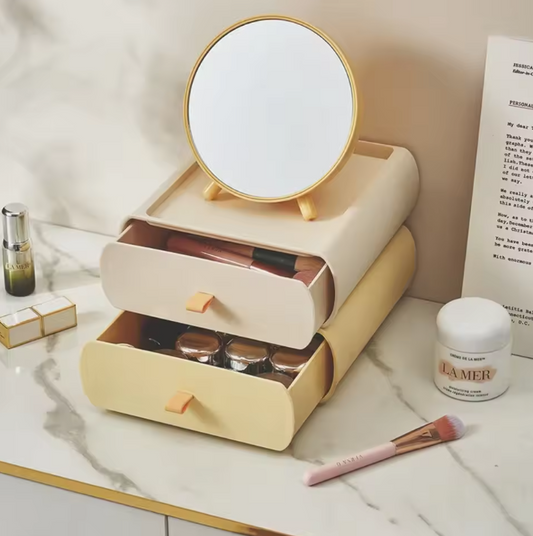 Desktop Cosmetic Organizer – Luxury Tiered Storage