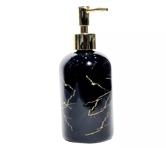 Soap Dispenser Black Glossy Marble