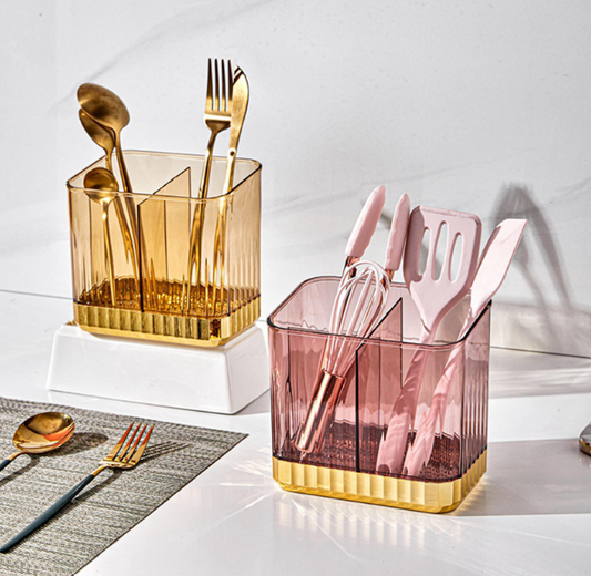 Spoon Rack Heavy Golden Line – Premium Modern Cutlery & Utensil Caddy