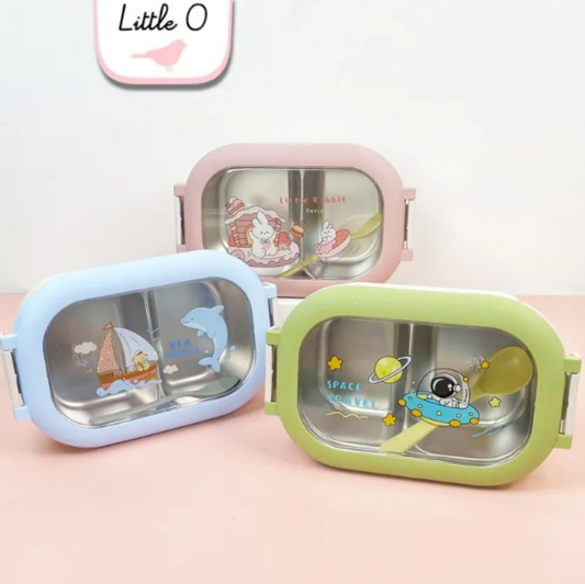 FRESH 2-Compartment SS Lunchbox with Spoon