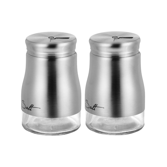 Salt and Pepper Glass Round – Premium Precision Glass Shaker Set