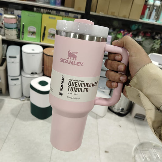 Stanley-Style Tumbler with Handle & Straw – 40oz / 1200 ML