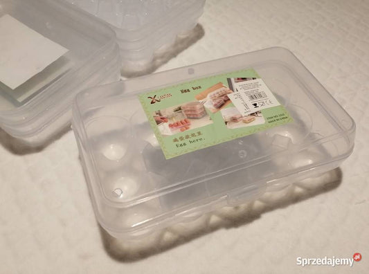 Egg Box with Lid Plastic - Medium, Large