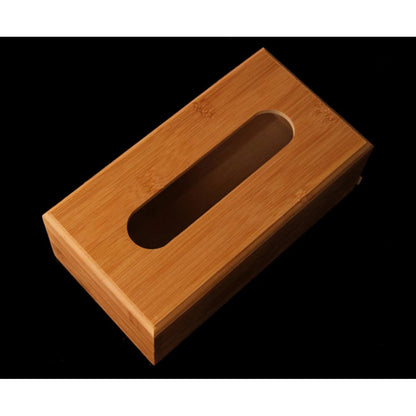 Tissue Box Wood Normal – Elegant Bamboo Desktop Napkin Holder