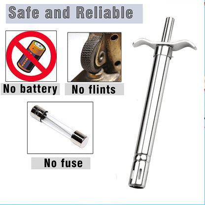 Gas Lighter with Free Knife – Premium Stainless Steel Electronic Kitchen Lighter
