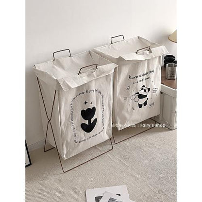Foldable Fabric Laundry Basket with Handles | Collapsible Clothes Storage Hamper