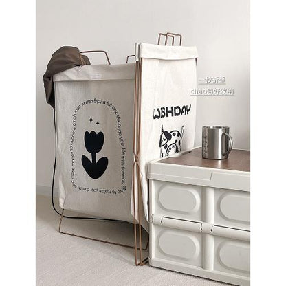 Foldable Fabric Laundry Basket with Handles | Collapsible Clothes Storage Hamper