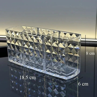 Cosmetic Organizer Crystal Clear – Premium Multi-Compartment Vanity Display