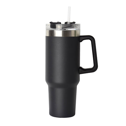 1200ML Insulated Stainless Steel Tumbler with Handle – Double-Wall Vacuum Flask with Straw and Leak-Proof Lid