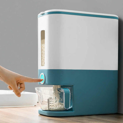 Kitchen Press Button Rice Box - 10 KG Capacity