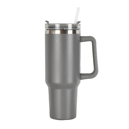 1200ML Insulated Stainless Steel Tumbler with Handle – Double-Wall Vacuum Flask with Straw and Leak-Proof Lid