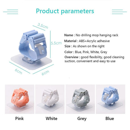 Mop Holder / Mop Sticker – Premium Wall-Mounted Multi-Functional Tool Organizer