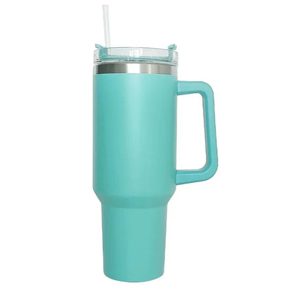 1200ML Insulated Stainless Steel Tumbler with Handle – Double-Wall Vacuum Flask with Straw and Leak-Proof Lid