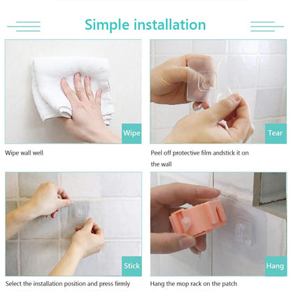 Mop Holder / Mop Sticker – Premium Wall-Mounted Multi-Functional Tool Organizer