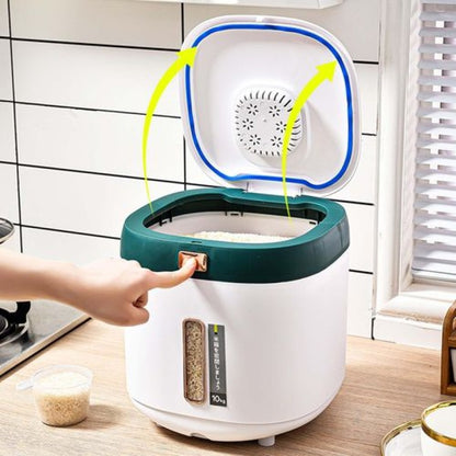 Rice Barrel Bin 10 KG Capacity New Style
