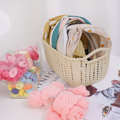 Botanical Series "Petite Bloom" Circular Mesh Harvest Basket