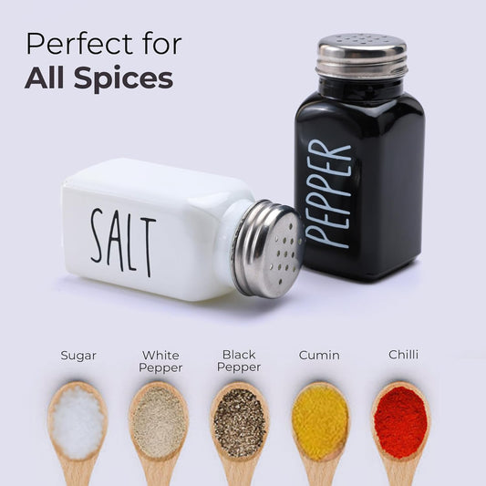 Monochrome Series Glass Salt & Pepper Shaker Set